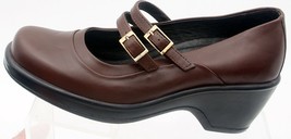 Dansko Shoes Women Size 7.5 Josie Babette  Mary Jane Double Buckle Brown - £42.66 GBP