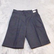 A+ School Apparel Shorts Boy 25 Husky Navy Blue Pleated Adjustable Waist... - £19.48 GBP