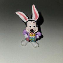 Mickey Mouse Dressed as Easter Bunny 2.5&quot; Figure Toy Cake Topper Disney - £7.72 GBP