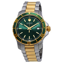 Movado 2600147 Series 800 Two Tone Green Dial Stainless Steel Men&#39;s Watch - £509.36 GBP