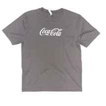 Coca-Cola Gray Sport Fabric Tee T-Shirt w/White Logo 2XL   2X-Large - £14.87 GBP