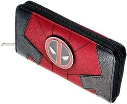 Dead-Pool Metal Badge Zip Around Hand Purse Clutch Wallet - $19.75