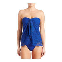 LRL Ralph Lauren Womens Blue Crochet Knit Flyaway One Piece Swimsuit, 4, 9035-1 - £30.65 GBP