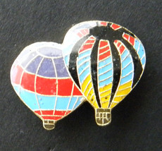 Two Hot Air Balloon Balloons Combo Lapel Pin Badge 1 Inch - £4.37 GBP