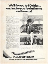1978 Allegheny Airlines vintage jet airplane pilot advertisement b/w ad print - £3.32 GBP