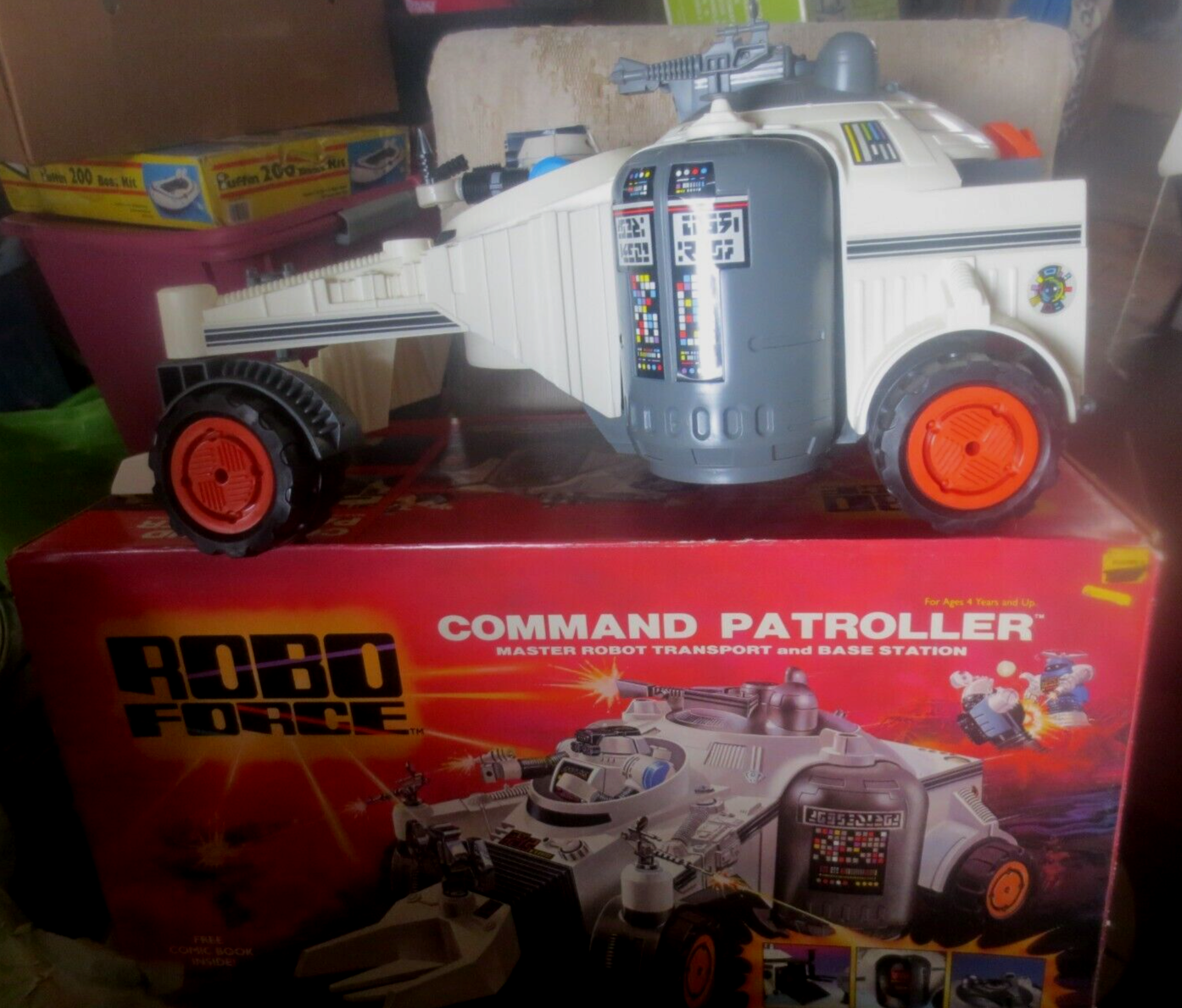Robo Force Command Patroller 1984 Ideal 24" Toy Robot Vehicle in box Comic Book - £74.96 GBP