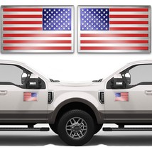3D Metal American Flag Car Emblem, 5&quot; x 3&quot; Patriotic Decal (1 Pair) - £10.45 GBP