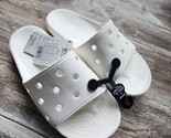 Crocs Unisex Classic Slide Sandals Light White Gym Beach Pool Men 7 / Wo... - £21.71 GBP