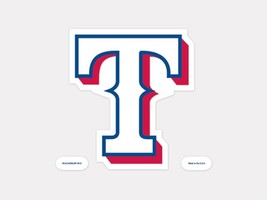 MLB Texas Rangers Logo 4&quot;x4&quot; Ultra Perfect Cut Decal Single WinCraft - £8.78 GBP