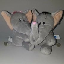 Applause Elephant Plush Couple Entertwined Trunks Valentine&#39;s Day Gift 5.5&quot; Toy - £31.62 GBP