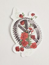 Roses and Gear Steampunk Looking Super Cool Sticker Decal Embellishment ... - £1.89 GBP
