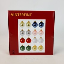 Vinterfint IKEA 2023 Glass Christmas Ornament 16 Pcs  2 1/4&quot; Colored Globe  - £22.50 GBP