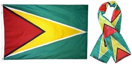 K&#39;s Novelties Wholesale Combo Set Guyana Country 3x5 3x5 Flag and 8&quot;x6... - £9.41 GBP
