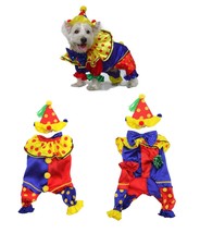 Dog Costume Shiny Clown Costumes Dress Your Pooch As A Colorful Circus Clown (Si - £33.32 GBP+