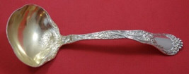 Meadow by Gorham Sterling Silver Gravy Ladle Gold Washed 7&quot; Antique Multi-Motif - £124.74 GBP