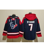 C.J. Stroud Texans Navy Lace-Up Pullover Hoodie - $79.00