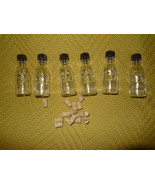 6 PACK CORKED GLASS VIAL BOTTLES SALE Capped 1oz Ready to be Filled Smal... - $184.88 MXN