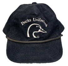 Ducks Unlimited Hat Black Corduroy Snapback Trucker Baseball Rope Black ... - $18.80