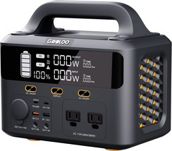 Gooloo Gtx300 Power Station, 300Wh Portable Power Station, Outdoor Solar - £286.42 GBP