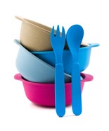 Set of 4 Bamboo Kids Snack Bowls, Non Toxic, Eco Friendly Kids Snack Con... - $15.83