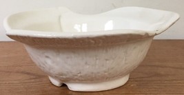 Vtg California Originals Pottery White Mid Century Candy Nut Dish Serving Bowl - £29.75 GBP