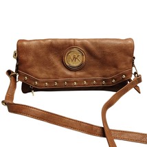 Michael Kors Crossbody Bag Womens Brown Leather Shoulder Adjustable Straps - £35.61 GBP