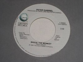 Peter Gabriel Shock The Monkey Soft Dog 45 Rpm Record Vinyl Geffen Label - £12.57 GBP