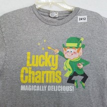 Lucky Charms Cereal Shirt Medium Magically Delicious Snack Tee Leprechaun Logo - £19.89 GBP