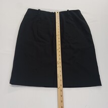 Max Studio A712Q11B Women's Rear Zipper & Slit Black Pencil Skirt Size 10 image 7