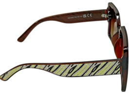 Oversized Square Bling Designer Sunglasses for Women UV Protection Brown Lenses image 5