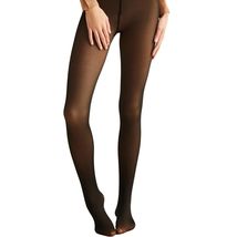 AWS/American Made Fleece Lined Pantyhose for Women Fake Translucent Tights High  - £7.87 GBP