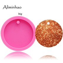 50mm/75mm Round Circle With Hole Disk Keychains silicone mold DIY Resin - £6.43 GBP+