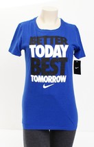 Nike Blue Better Today Best Tomorrow Short Sleeve T Tee Shirt Women&#39;s NWT - $39.99