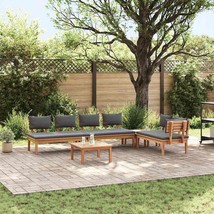  5 Piece Outdoor Dining Set with Cushions - Solid Teak Wood - $20,405.59 MXN