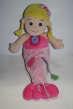 Aurora Baby Learn to Dress Teach Me Button Zip Tie Mermaid Doll Plush Soft Toy - £15.40 GBP