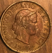 1955 Switzerland 5 Rappen Coin - £1.66 GBP
