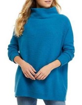 Free People Womens Ottoman Ribbed Long Sleeve Tunic Sweater Dark Blue Sz S - £28.85 GBP