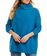 Free People Womens Ottoman Ribbed Long Sleeve Tunic Sweater Dark Blue Sz S - £28.76 GBP