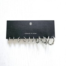 Urban Outfitters - NEW - Silence + Noise Silver Hoop Earrings 5-Pack - £15.03 GBP