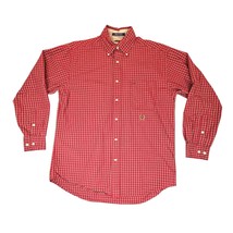 Tommy Hilfiger Shirt Mens Medium Red Plaid Classic Timeless Y2K Workwear... - $24.99