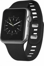 Silicone Sport Band for Apple Watch 42mm - Black - SRP $24.99 - £6.31 GBP