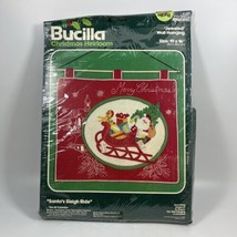 Santa&#39;s Sleigh Ride Bucilla KIt  49002 Felt Jeweled Wall Hanging New - $49.49