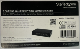 StarTech.com - ST124HDMI2 - HDMI Splitter 1 In 4 Out - 1080p - 4 Port - £111.86 GBP