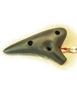 Paititi Black Pottery Ocarina Alto C 12 Hole Classic Sweet Potato Shape - $19.99