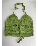 Women&#39;s Green Crochet handmade bralette top size S Adjustable - $1,270.51 MXN