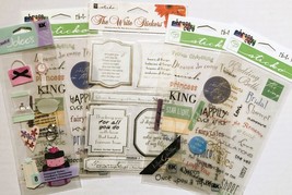 Scrapbooking Stickers Wedding 5 Pack Lot Embellishments Sticko Jolee&#39;s Boutique - £7.08 GBP