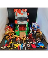 2005 Fisher Price Great Adventures Fold &amp; Go Imaginext Castle W/ 55 Pcs - £100.66 GBP