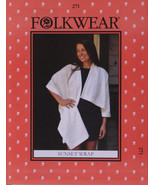 Folkwear Sunset Wrap #271 One-Arm Wrap Shawl Sewing Pattern Only folkwea... - $330.79 MXN