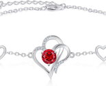 Mother&#39;s Day Gifts for Mom Her Wife, Love Heart Charm Bracelet for Women... - $64.84