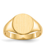 14k 9.5x10.0mm Closed Back Signet Ring RS140 - $743.63 CAD